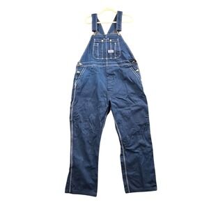 Big Smith Denim Bib Overalls 42x30 Carpenter‎ Workwear Utility Jeans